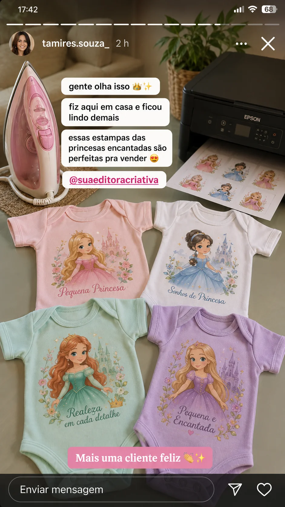 Estampa Princesas Disney bebê